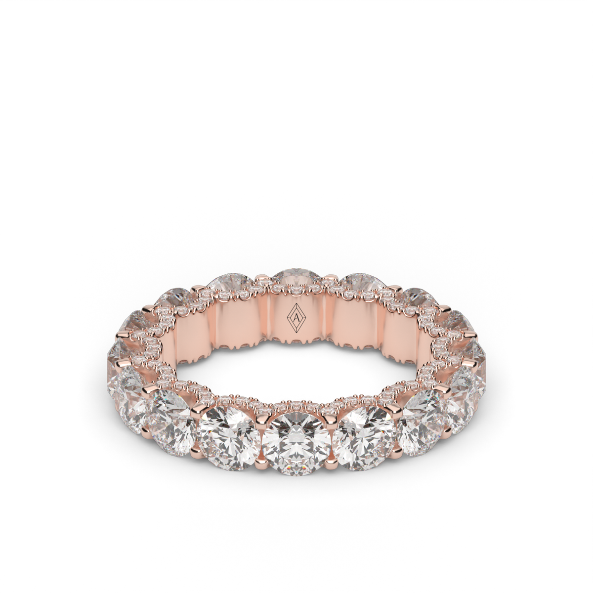 Elegant Round  Eternity Ring — 14K Rose Gold / Lab Diamond (image)