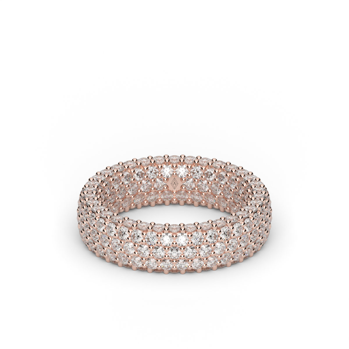 Paved Prong Infinity Ring — 14K Rose Gold / Lab Diamond (image)