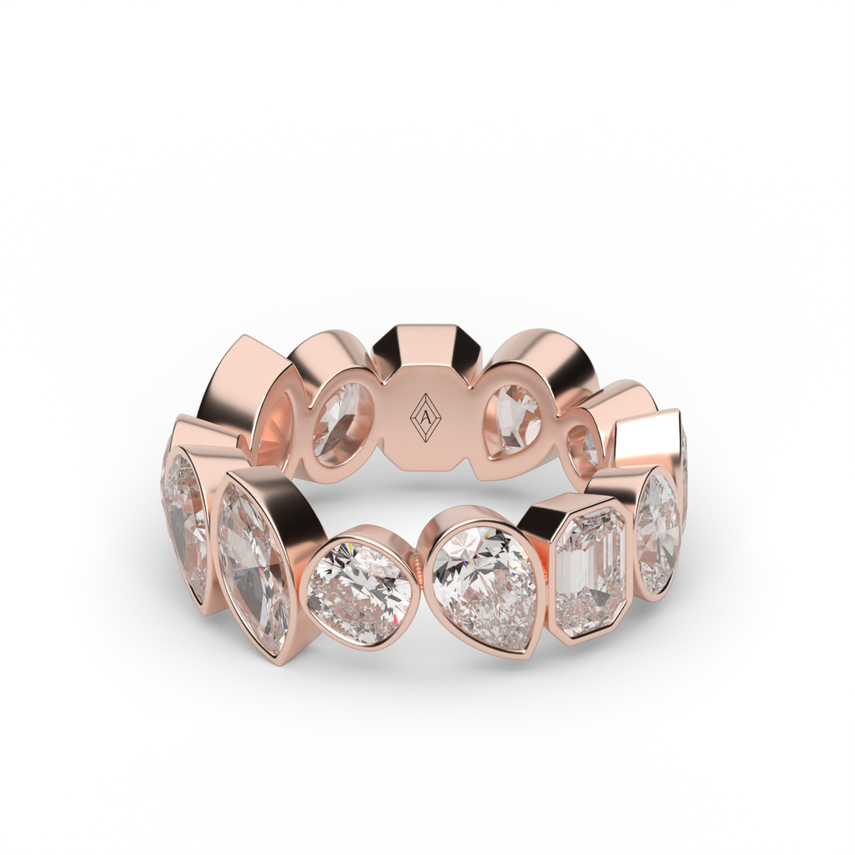 5.2 Carat Multi Shape Diamond Eternity Ring — 14K Rose Gold / Lab Diamond (image)
