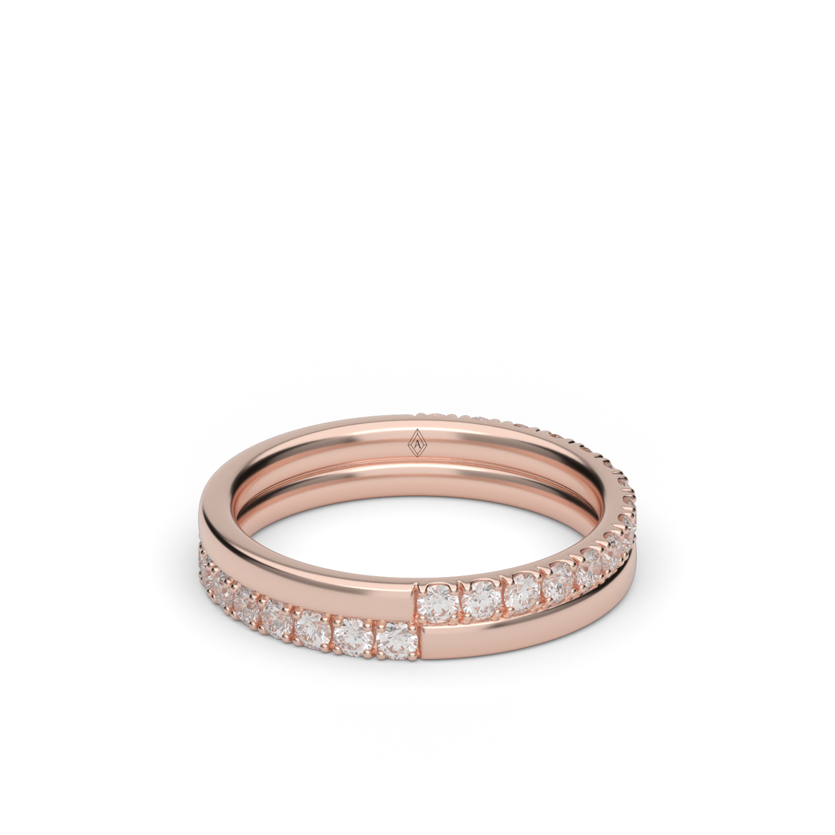 Two-Row Pave Diamond Ring – Adamand