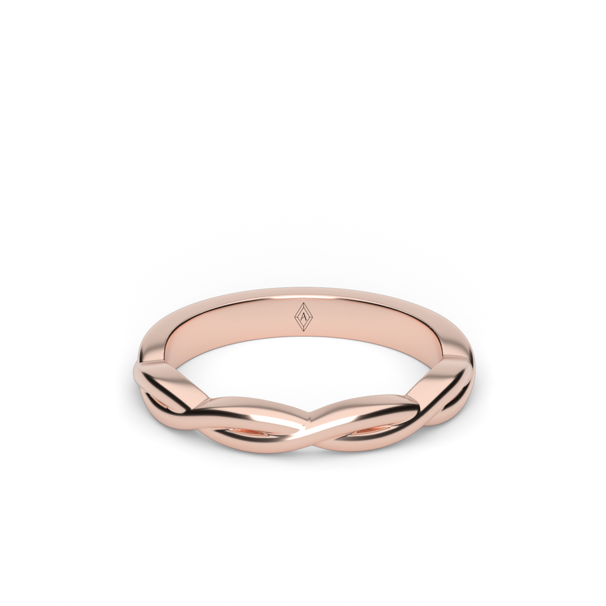 Twisted Wedding Ring — 14K Rose Gold (image)