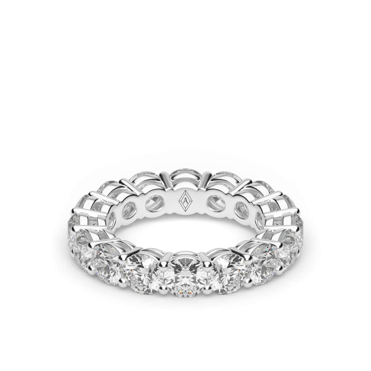 Round  Diamond Eternity Ring — 14K White Gold / 4 / Lab Diamond (image)