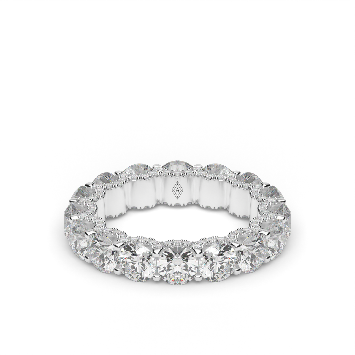 Elegant Round  Eternity Ring — 14K White Gold / Lab Diamond (image)
