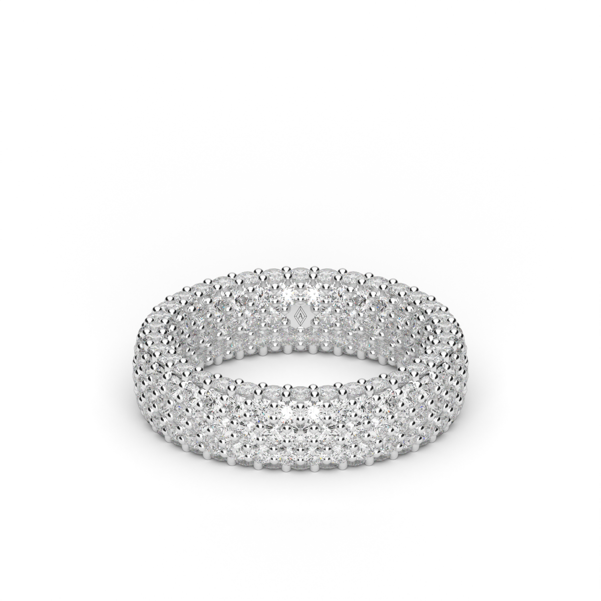 Paved Prong Infinity Ring — 14K White Gold / Lab Diamond (image)