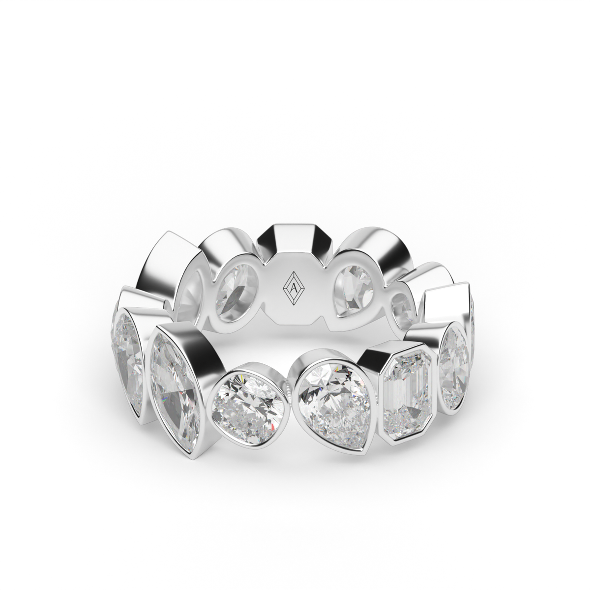 5.2 Carat Multi Shape Diamond Eternity Ring — 14K White Gold / Lab Diamond (image)
