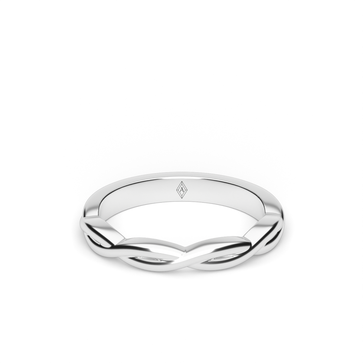 Twisted Wedding Ring — 14K White Gold (image)