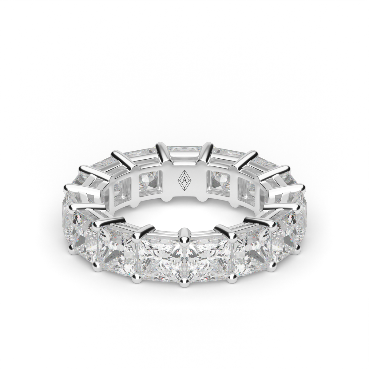 Princess Cut Diamond Eternity Ring — 14K White Gold / 6 / Lab Diamond (image)