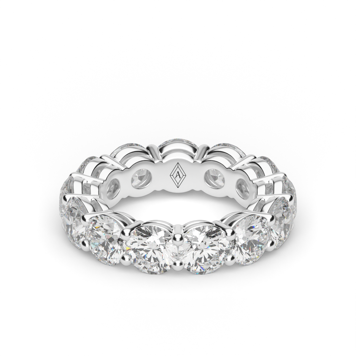 Round  Diamond Eternity Ring — 14K White Gold / 6 / Lab Diamond (image)