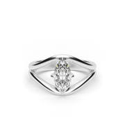White Gold Marquise Cut Diamond Solitaire Engagement Ring With Prong Setting