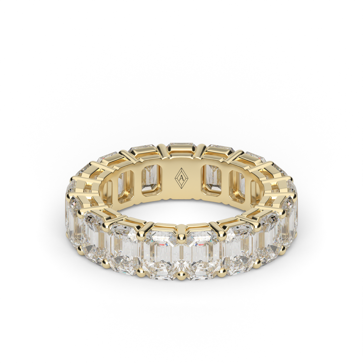Emerald Shape  Diamond Eternity Ring — 14K Yellow Gold / 6 / Lab Diamond (image)