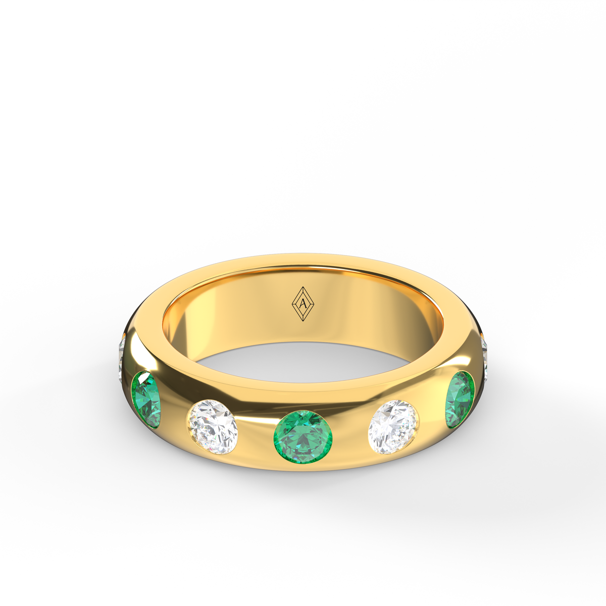 Burnish Set Round Diamond Eternity Ring – Adamand