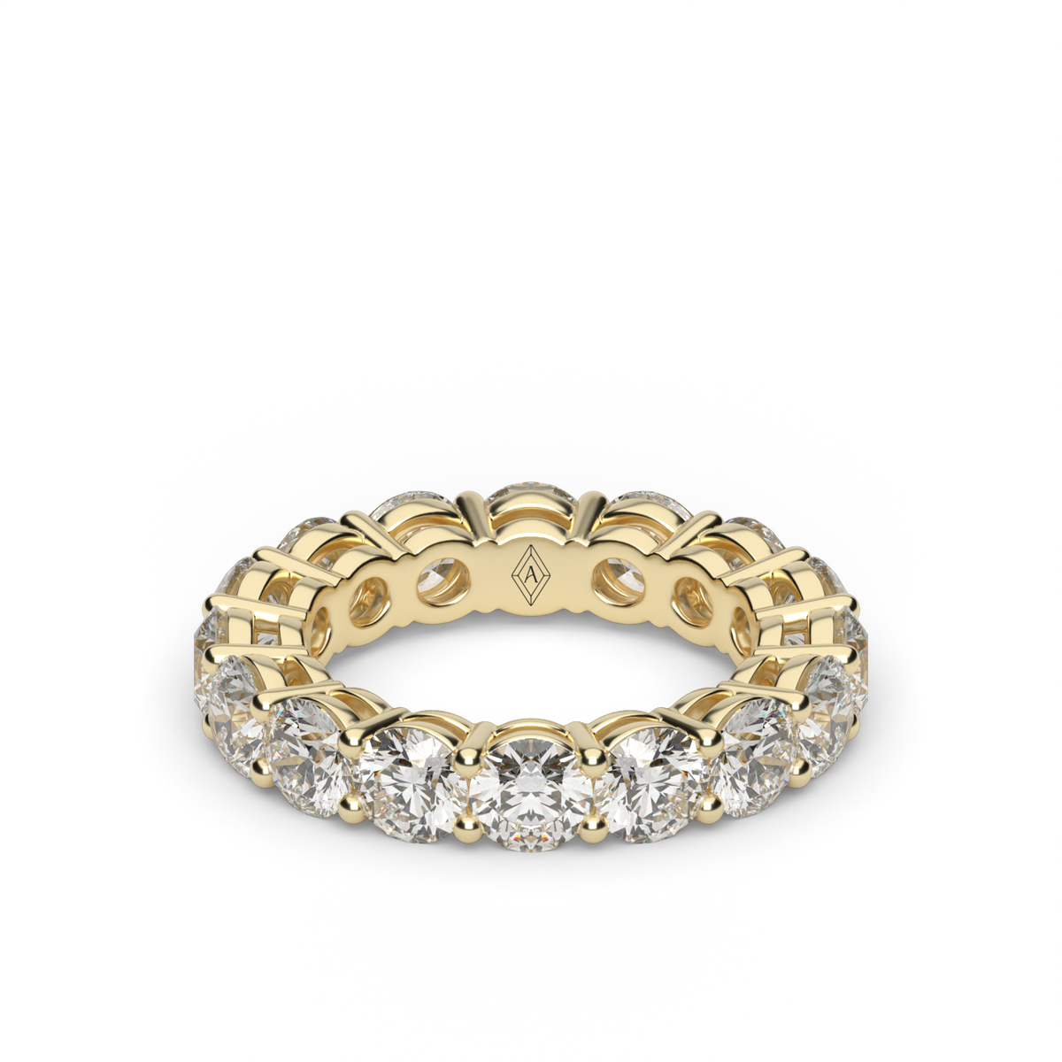 Round  Diamond Eternity Ring — 14K Yellow Gold / 4 / Lab Diamond (image)