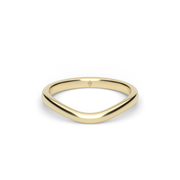 Yellow Gold Classic Curved Wedding Diamond Ring/Band