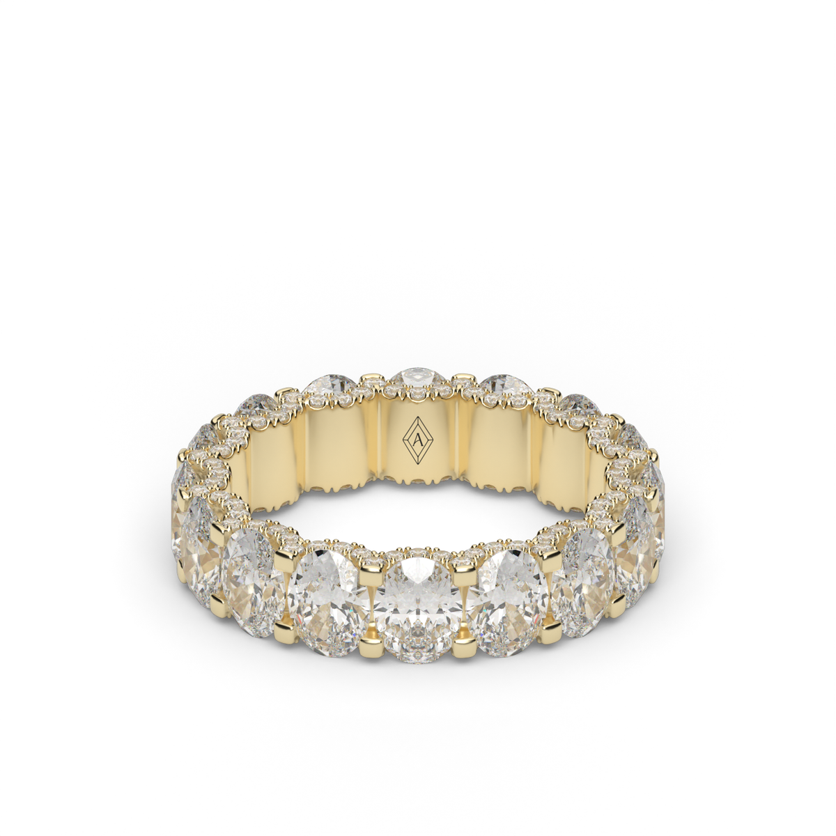 Elegant Oval  Eternity Ring — 14K Yellow Gold / Lab Diamond (image)