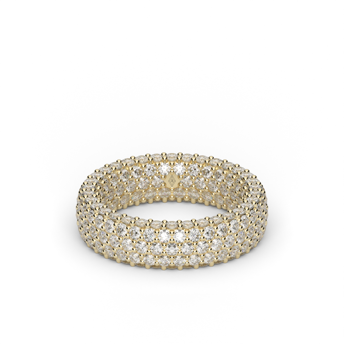 Paved Prong Infinity Ring — 14K Yellow Gold / Lab Diamond (image)