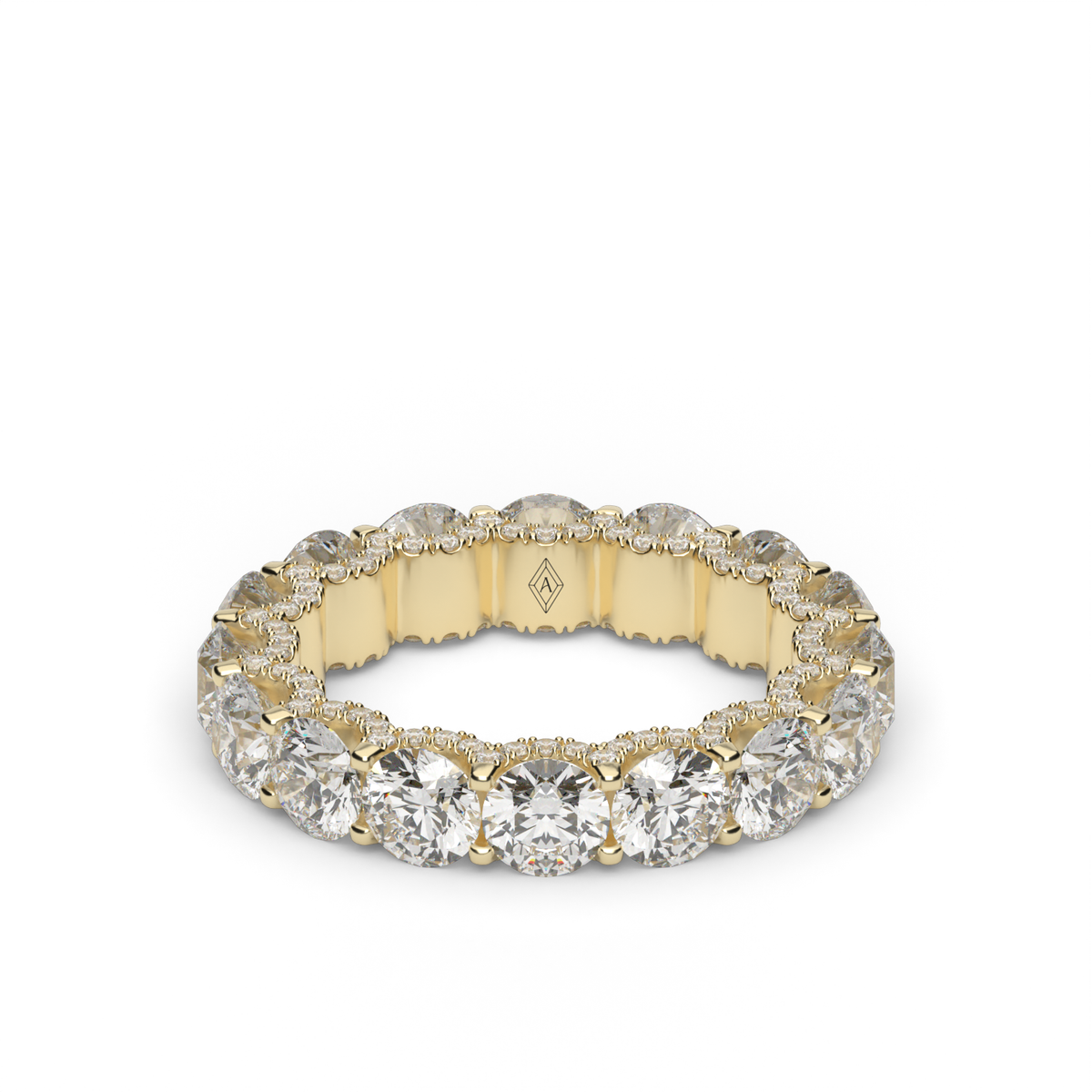 Elegant Round  Eternity Ring — 14K Yellow Gold / Lab Diamond (image)