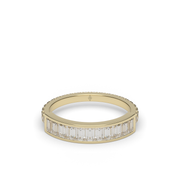 Yellow Gold Shop Our Round And Baguette Cut Diamond Ring With Channel And U Cut Setting 