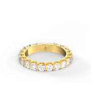 2 Carat Yellow Gold Round SHape Diamond Eternity Ring/Band With Channel Setting