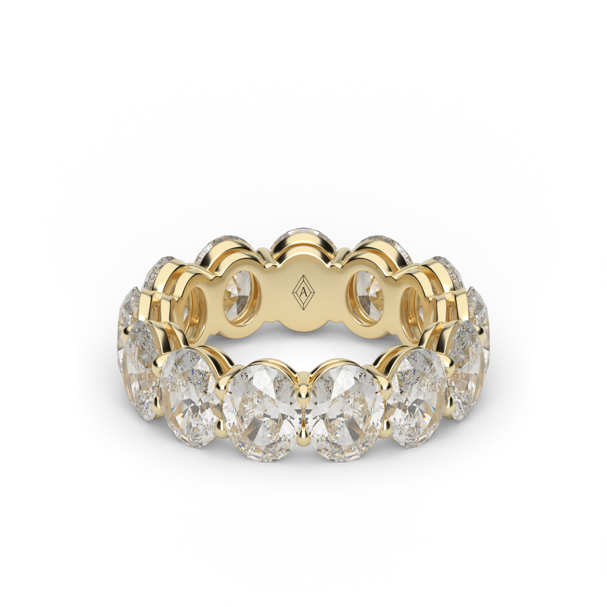 Oval Cut  Diamond Eternity Ring — 14K Yellow Gold / 6 / Lab Diamond (image)